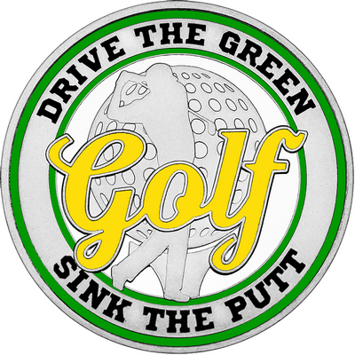 Yellow "Golf" with Green Outer Circular Borders